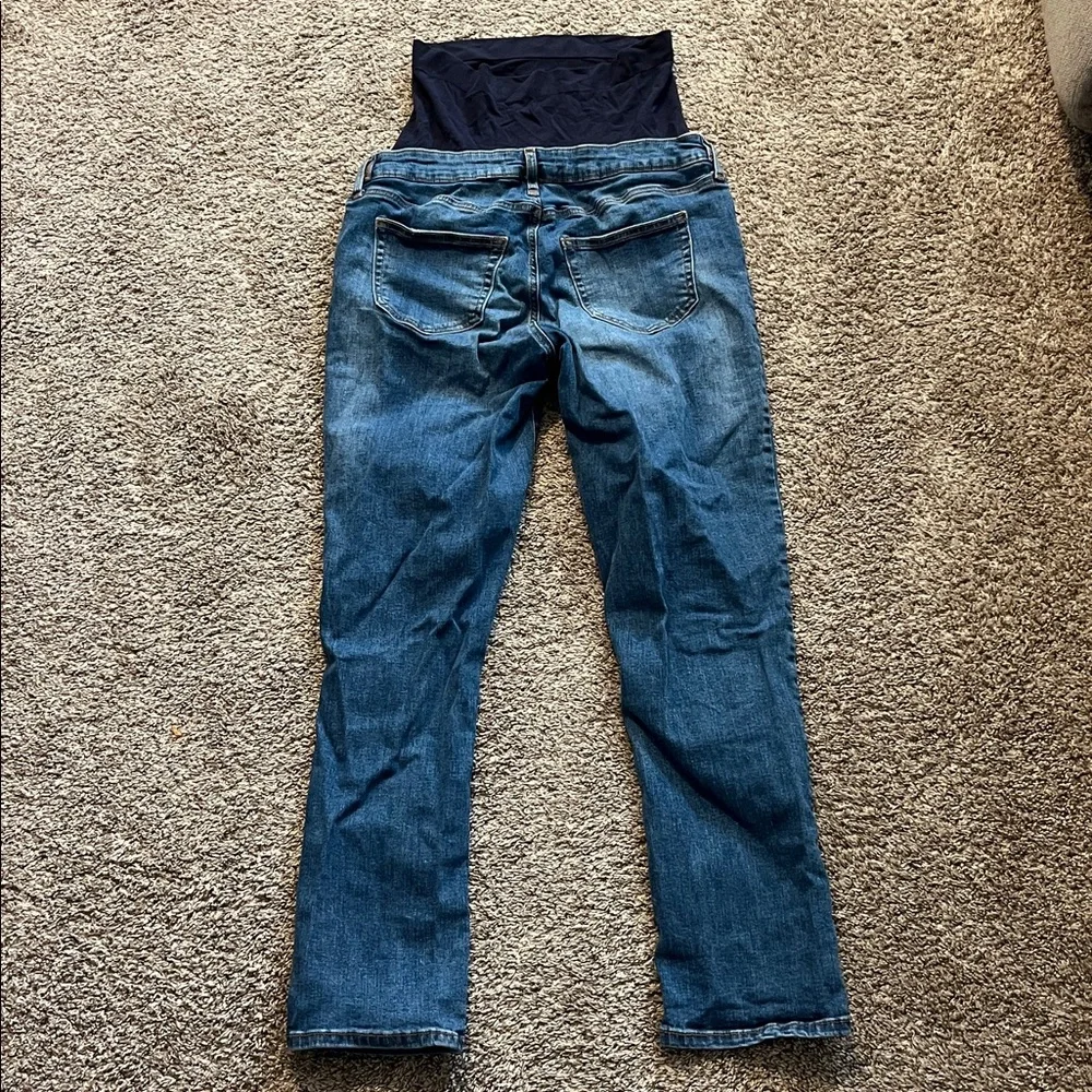 Seraphine Women's Over the Belly Straight Leg Boyfriend Fit Maternity Jeans SZ 6